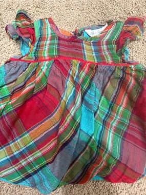 Ralph Lauren gauzy plaid top